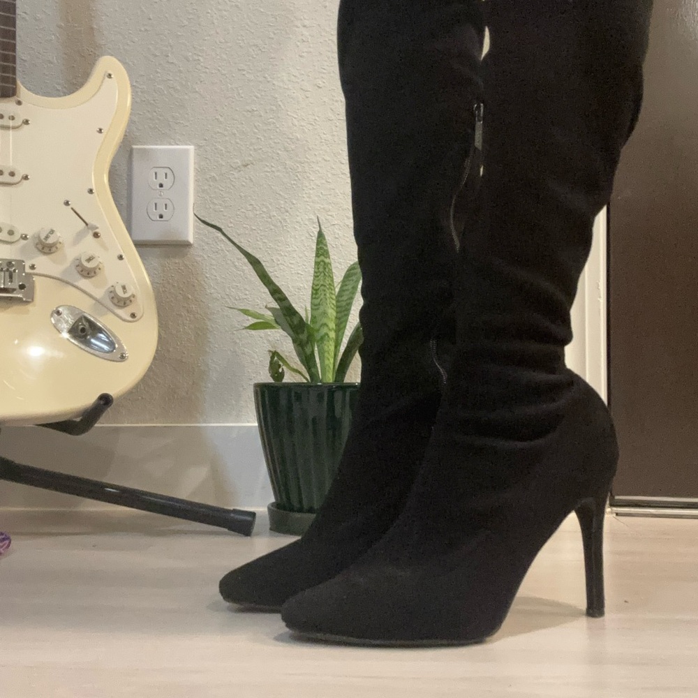 Fashion Nova Black Heeled Boots